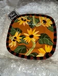 Brand New Droll Designs Sunflower Plate. Fixed Price $50.00.