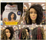 Freetress Braid Pre-fluffed 3X Poppin Twist 16" Outre 2T1B/30 Color 4 Shake Go. Fixed Price $6.59.