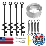 Camitlli 4 Pack 18" Fully Welded Ground Anchors Shed Kit With 1/8" Galvan. Fixed Price $88.49.