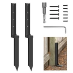 Arlinal Thickened Fence Post Repair Kit, Anchor Ground Spike, 2 Pa.... Fixed Price $48.14.