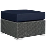 Modway Sojourn Outdoor Patio Sunbrella Ottoman In Canvas Navy. Fixed Price $142.39.