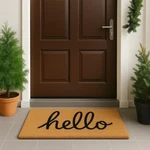 Luxurux Hello Outdoor Coco Coir Doormat, With Heavy-duty Pvc Backing.... Fixed Price $31.40.