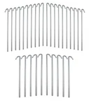 9 Inch 30-PIECE Galvanized Steel Tent Pegs-garden Stakes, Silver. Fixed Price $22.51.