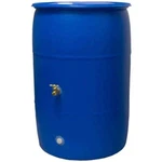 Good Ideas Rain Barrel 55 Gal. Plastic W/ Brass Spigot, Mildew Resistant Blue. Fixed Price $149.76.