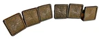 Set Of 6 Vintage Square Drawer Pulls Handles Knobs Sunburst Mid Century Mcm. Fixed Price $84.17.