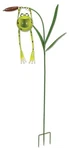Sunset Vista Designs Solar Froggy Hanging From Cattail Garden Stake. Fixed Price $65.35.