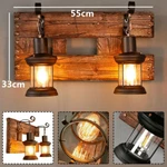 2-LIGHT Vanity Lights Rustic Wall Sconces Wood Indoor Lamp. Fixed Price $51.56.