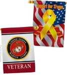 Usmc Marine Corps Veteran House Flag 28X40" Double-sided, All-weather, Usa Mad. Fixed Price $80.73.