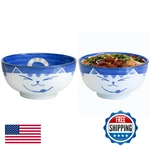 Japanbargain Set Of 2 Japanese Large Porcelain Bowls Seving Soup Rice Noodle. Fixed Price $59.85.