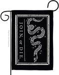 Black Join Die Garden Flag - Americana Us Historic July Memorial Veteran Inde. Fixed Price $40.99.
