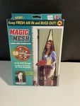 New Magic Mesh Deluxe Magnetic Hands Free Screen Door Cover, As Seen On Tv. Fixed Price $19.99.