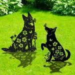 Shepherd Metal Garden Stakes Yard Decor 2PCS Black Dog Silhouette. Fixed Price $28.34.