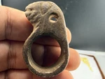 Roman Animal Ring Hand Carved Bird Head Tribal Stone Statement. Fixed Price $75.00.