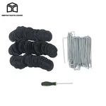 201 Pack 6-INCH With Caps & Hook Weed Barrier Stakes For Ultimate Ground Support. Fixed Price $33.40.