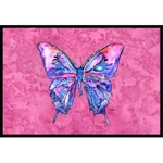 Carolines Treasures 8859MAT Butterfly On Pink Indoor Outdoor Doormat - 18 .... Fixed Price $43.01.