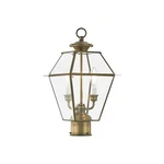 Livex Lighting 2284-01 Westover 2-LIGHT Outdoor Post Head, Antique Brass, 16..... Fixed Price $227.55.