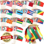 200 World Countries Stick Flags Small Hand Held International. Fixed Price $67.87.