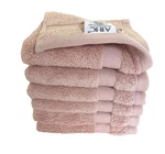 A1HC Organic Cotton Washcloth 13X13" 6PK Rose Dust Pink Ethically Sourced Plush. Fixed Price $19.55.