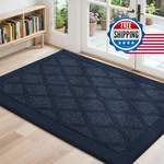 Cosy Homeer Non-slip Door Mat 32X48 Entryway Rug Blue Absorbent Dirt Trapper Was. Fixed Price $75.65.