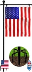 Koutemie 10FT Garden Pole Stand, 5-PRONG Base For 3X5 Flags, Adjustable. Fixed Price $90.12.