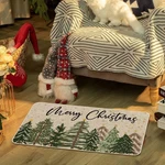 Baccessor Merry Doormat,christmas Trees Xmas Winter Snowy Forest Pine. Fixed Price $38.96.