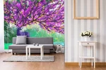 3D Purple Antlers ZHUA44774 Wallpaper Murals Removable Self-adhesive Ann. Fixed Price $14.36.