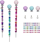 72-PIECE Beaded Garden Stake Kit For Diy Fairy Wand Decor Purple, Blue, Pink. Fixed Price $18.99.