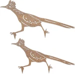 2 Pcs Roadrunner Garden Art Metal Yard Decorative Stakes Retro. Fixed Price $13.35.
