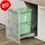 Pull Out Trash Can Under Cabinet Door Mount Soft Close Slide Twin Mode Kit - Us. Fixed Price $110.00.