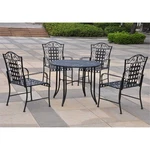 International Caravan Mandalay 5 Piece Iron Patio Dining Set Black. Fixed Price $773.99.