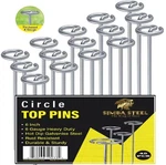 45 Pack - 6 Inch Circle Top Pins Best Landscape Staples Sod Garden Stakes Weed. Fixed Price $19.99.