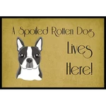 Carolines Treasures BB1451MAT Boston Terrier Spoiled Dog Lives Here Indoor & .... Fixed Price $32.33.