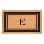 Calloway Mills 152962436E Black Border 24" X 36" Monogram Doormat, (letter E). Fixed Price $46.86.