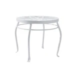 9-INCH White Metal Plant Stand Indoor/outdoor Holds Up To 77 Lbs. Fixed Price $13.79.