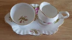 Vintage Bone China 3 Pc. Of Sugar Bowl, Creamer And Plate Set Kent Gardeners. Fixed Price $129.95.