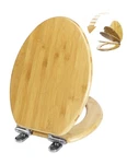 Elongated Bamboo Toilet Seat With Lid Quick Release Slow Close Zinc Alloy Str.... Fixed Price $78.65.