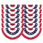 12 Pack Usa Pleated Fan Flag, 1.5X3 Ft American Patriotic Bunting Stars. Fixed Price $59.75.
