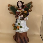 Fall, Autumn Harvest Angel Statue, Leaf Wings, Beautiful Design. 12". Fixed Price $17.00.