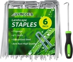 6 Inch 50 Pack Galvanized Landscape Staples - Garden Stakes, Plant Cover, 11 Gau. Fixed Price $16.04.