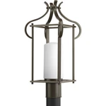 Antique Bronze Post Lantern Metal Frame Etched Glass Progress Lighting P6407-20. Fixed Price $64.99.