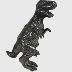 Impressive Metal Silver Finish Dinosaur Ceramic Statue T-rex Home Design Decor. Fixed Price $35.00.