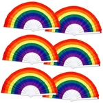 Temogole Pack Large Pride Rainbow Fans Hand Gay Month 6 White. Fixed Price $41.54.