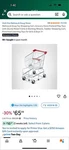 Melissa & Doug Silver Metal Toy Shopping Cart For Pretend Play, Ages 3-4. Fixed Price $26.10.