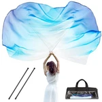 2 Set 74'' X 55'' Worship Flags For Dance Church Blue Praise With .... Fixed Price $34.52.