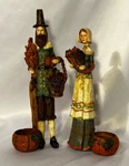 Roman Thanksgiving Pilgrim Candle Holder Dinner Centerpiece Fall Table 12. Fixed Price $47.99.