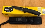 Buck Tops 655 Nighthawk Knife Never Used In Box Lt. Fixed Price $259.99.