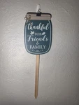 Yard Stake Decor Fall/autumn Jar Farm Style Thankful For Family And Friends. Fixed Price $35.09.