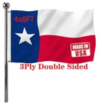 Jayus Double Sided Texas State Tx Flags 4X6 Ft Outdoor- 320D Heavy Duty Nylon. Fixed Price $24.99.