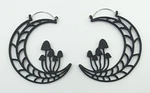 Plug Hoops For Gauges Mushroom Moon Hanger Body Jewelry Earrings Tunnels Weights. Fixed Price $18.20.