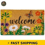 Mainevent Floral Coir Door Mat 30X17 Inch For Covered Areas. Fixed Price $51.99.